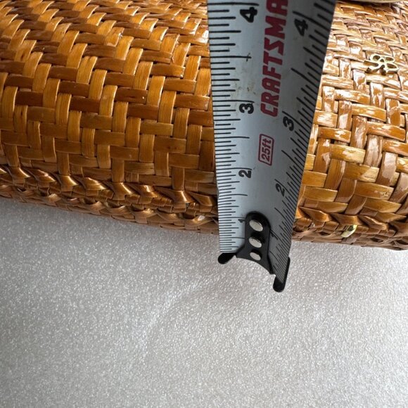 Aldo D’ Oro Vintage Wicker & Leather Shoulder Bag By JR - Picture 10 of 11